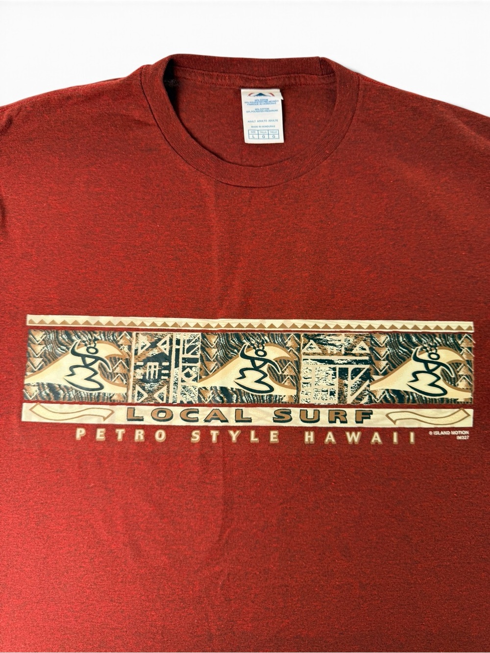 Local Surf Petro Style Hawaii Graphic T-Shirt Red Men’s Large L